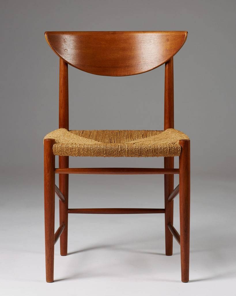 Danish Set of Six Dining Chairs Designed by Peter Hvidt and Orla Möllgaard Nielsen