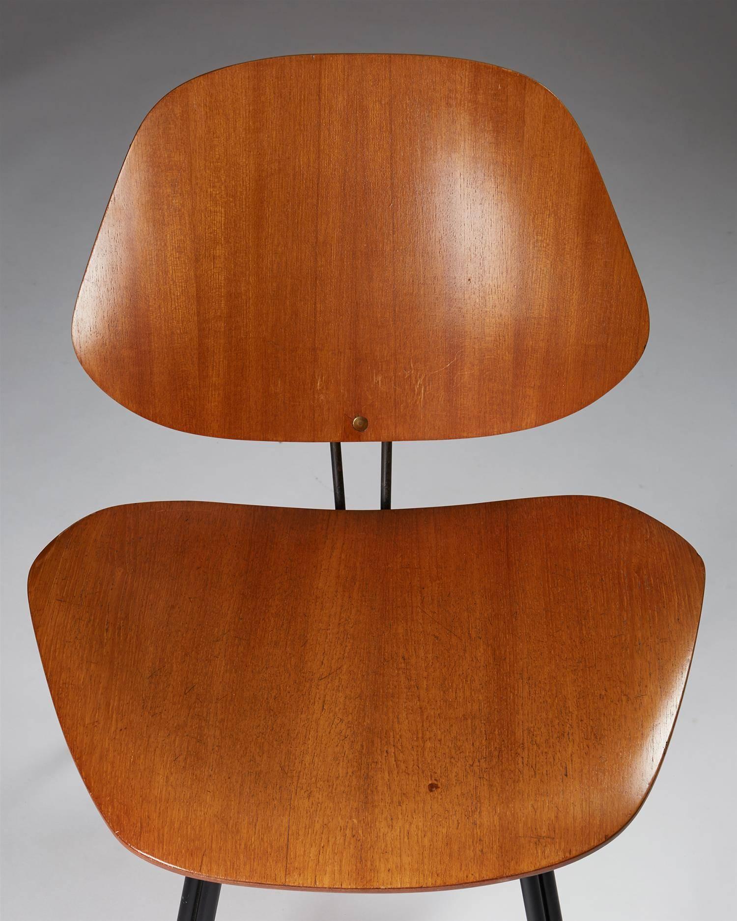 Steel Chair, Designed by Osvaldo Borsani for Techno, Italy, 1950s
