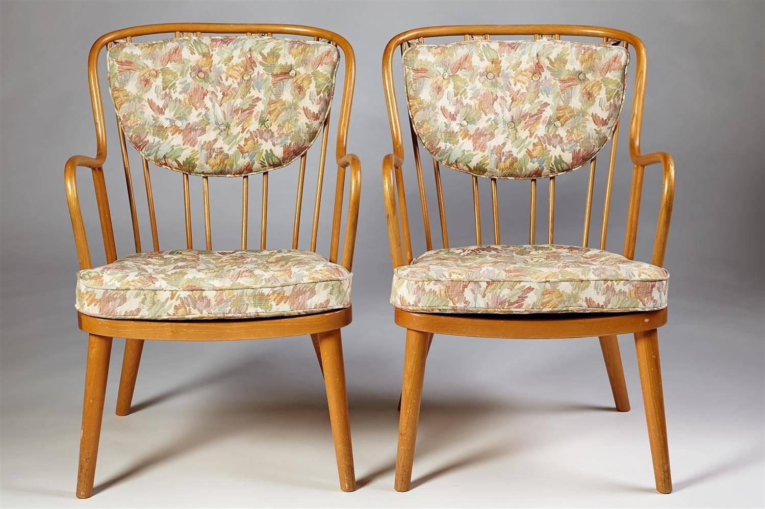 Scandinavian Modern Pair of Armchairs “the Lounge Chair” Model 1774 Designed by Aage Herman Olsen