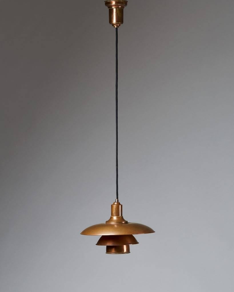 Ceiling lamp PH designed by Poul Henningsen for Louis Poulsen, 
Denmark, 1930s.

Copper

Stamped 