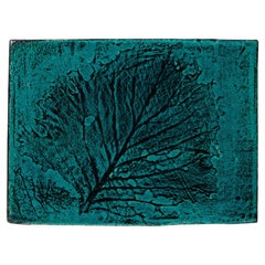 Turquoise Wall Plaque Designed by Toini Muona for Arabia, Finland, 1950s