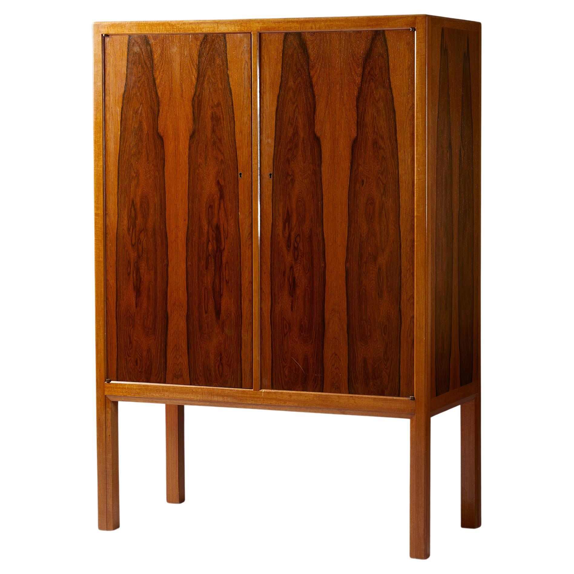 Cabinet, Anonymous, Brazillian Rosewood and Mahogany, Sweden, 1950s For Sale
