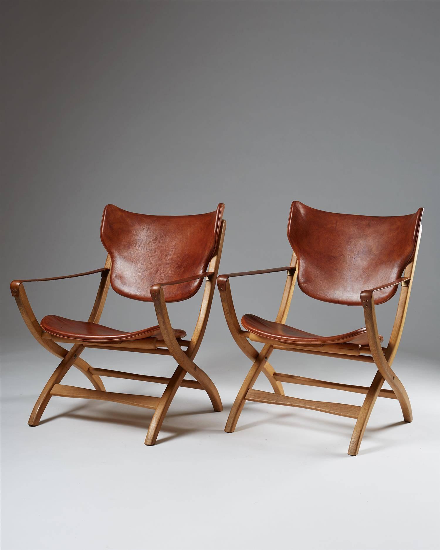 Folding Armchair “Egyptian Chair” Designed by Poul Hundevad, Denmark, 1950s 2