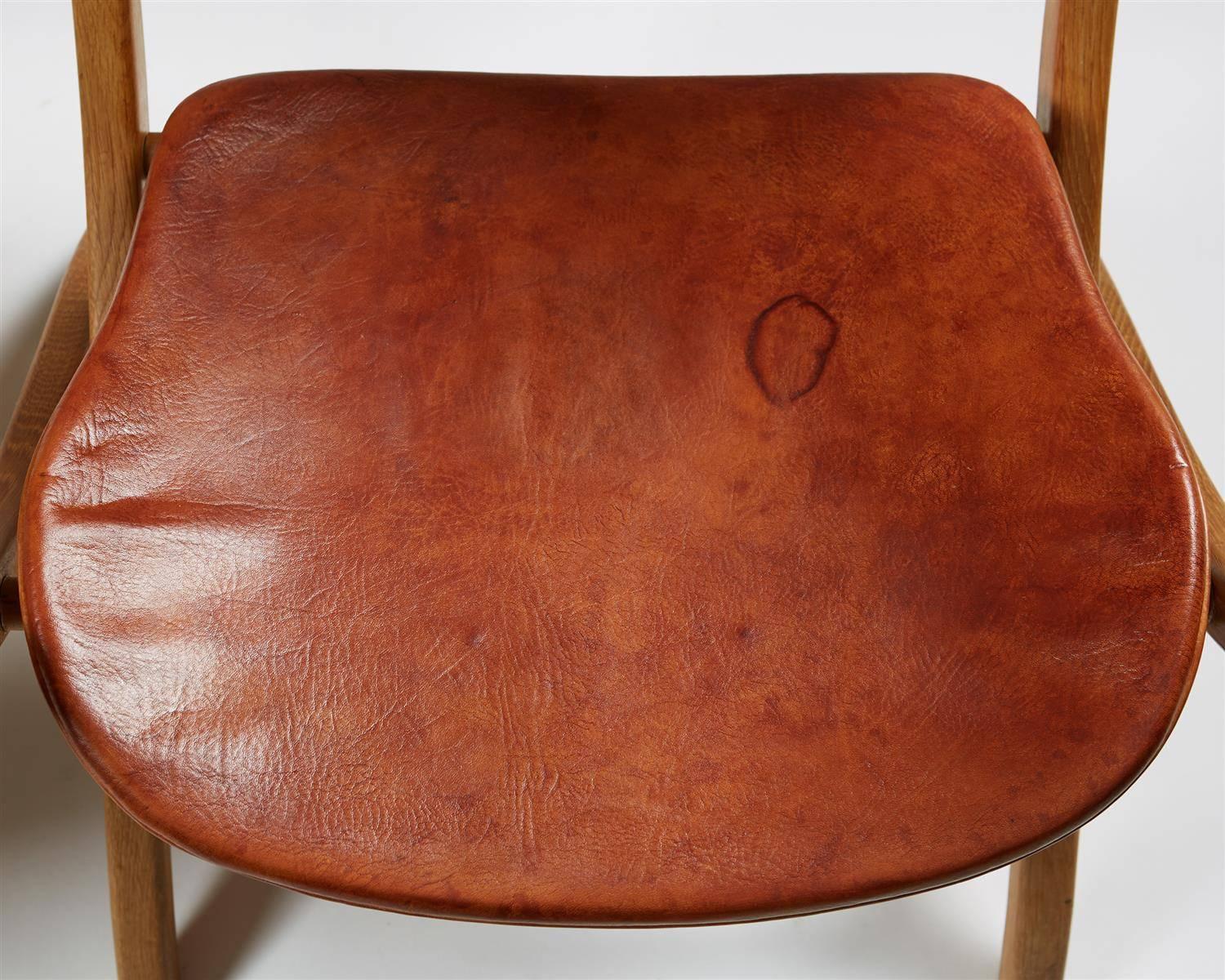 Folding Armchair “Egyptian Chair” Designed by Poul Hundevad, Denmark, 1950s 1