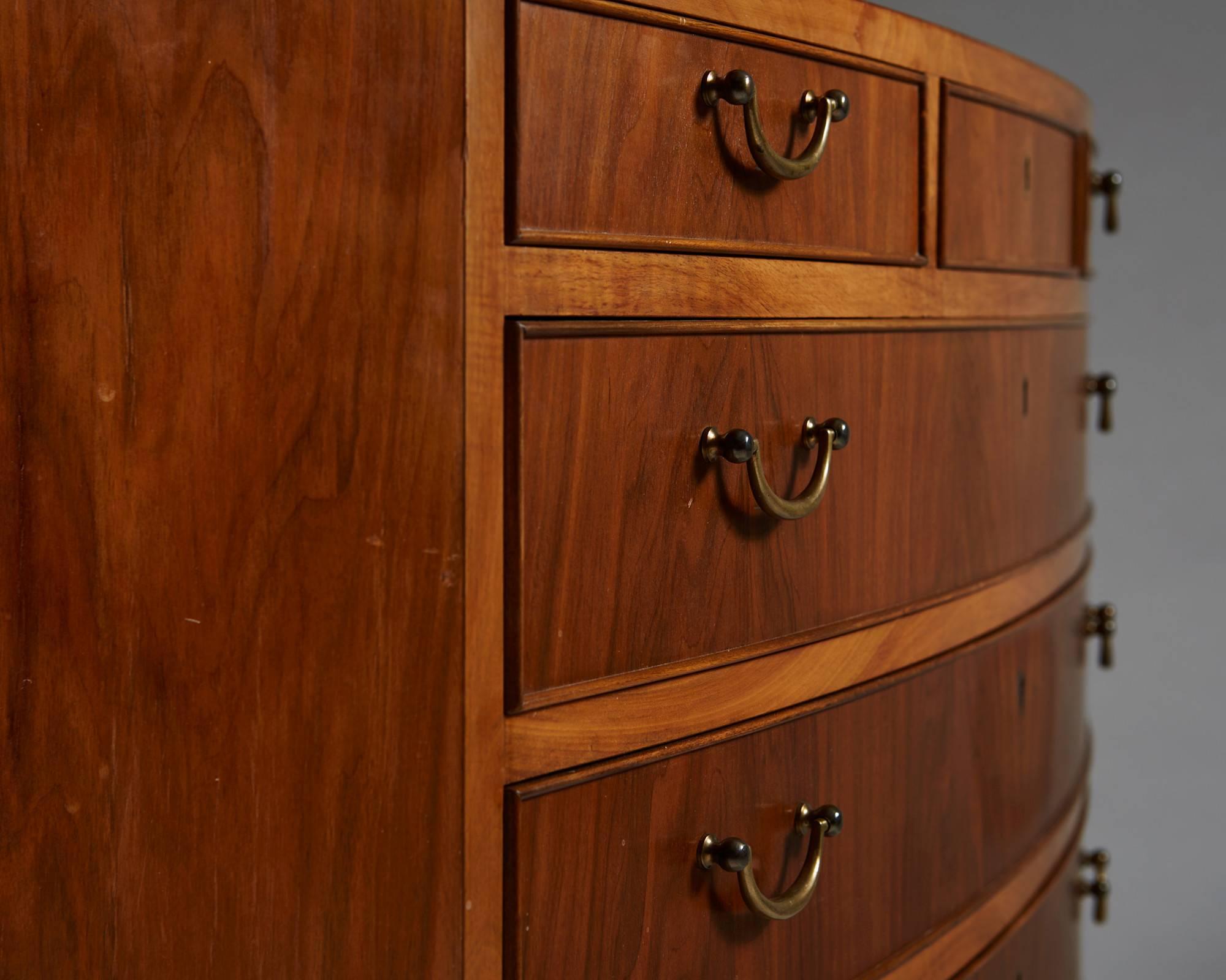 Mid-20th Century Chest of Drawers Designed by Ole Wanscher for Illums Bolighus, Denmark