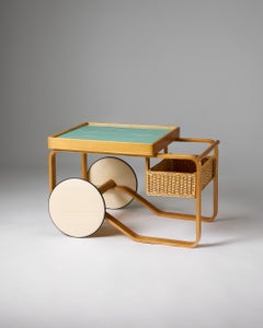 Carrito de servicio «Modelo 900», diseñado por Alvar Aalto para Artek, Suecia, década de 1940