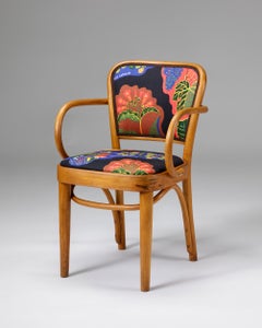 Armchair for Thonet, Sweden, First half of the 20th century, Josef Frank fabric