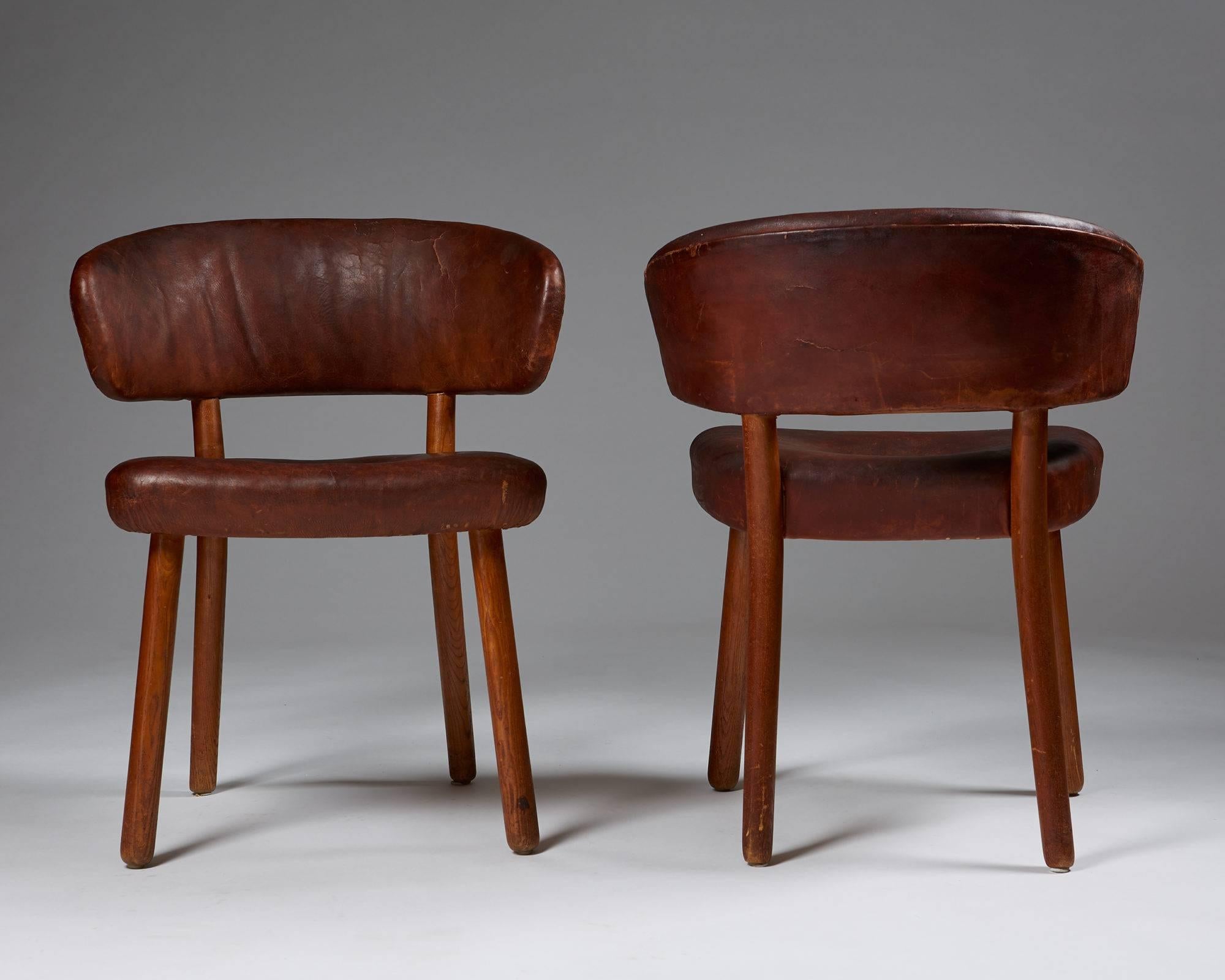 Danish Pair of Chairs Designed by Hans-Christian Hansen and Viggo Jörgensen