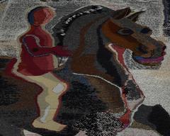 Tapestry Horse & Rider Designed and Woven by Sten Kauppi, Sweden, 1979