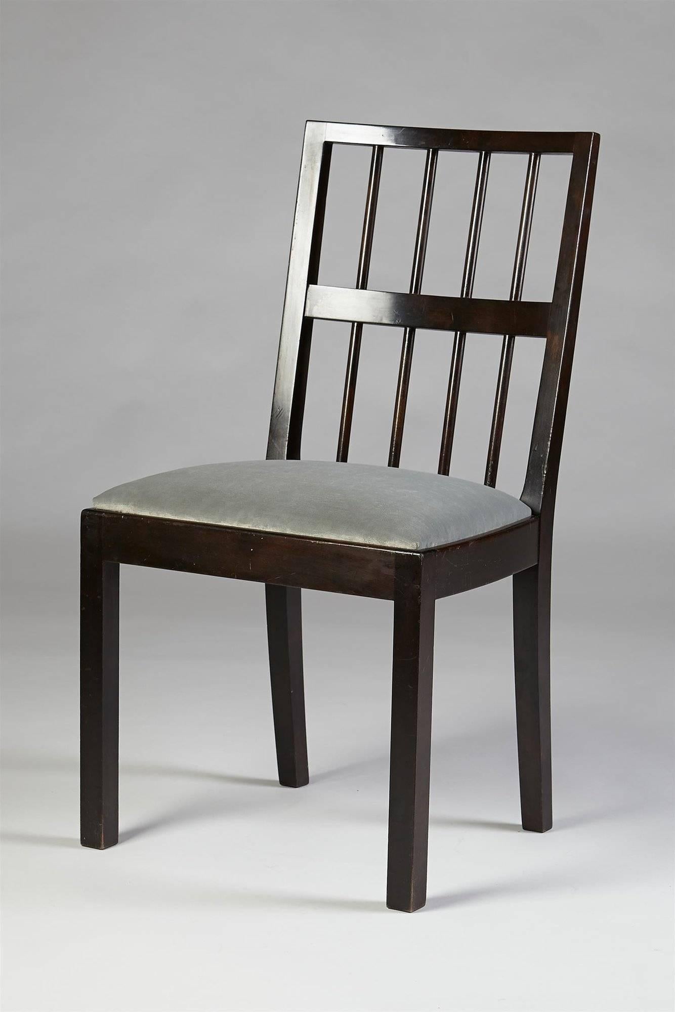 Mid-20th Century Set of Four Chairs, Designed by Axel Einar Hjorth for NK, Sweden, 1930s