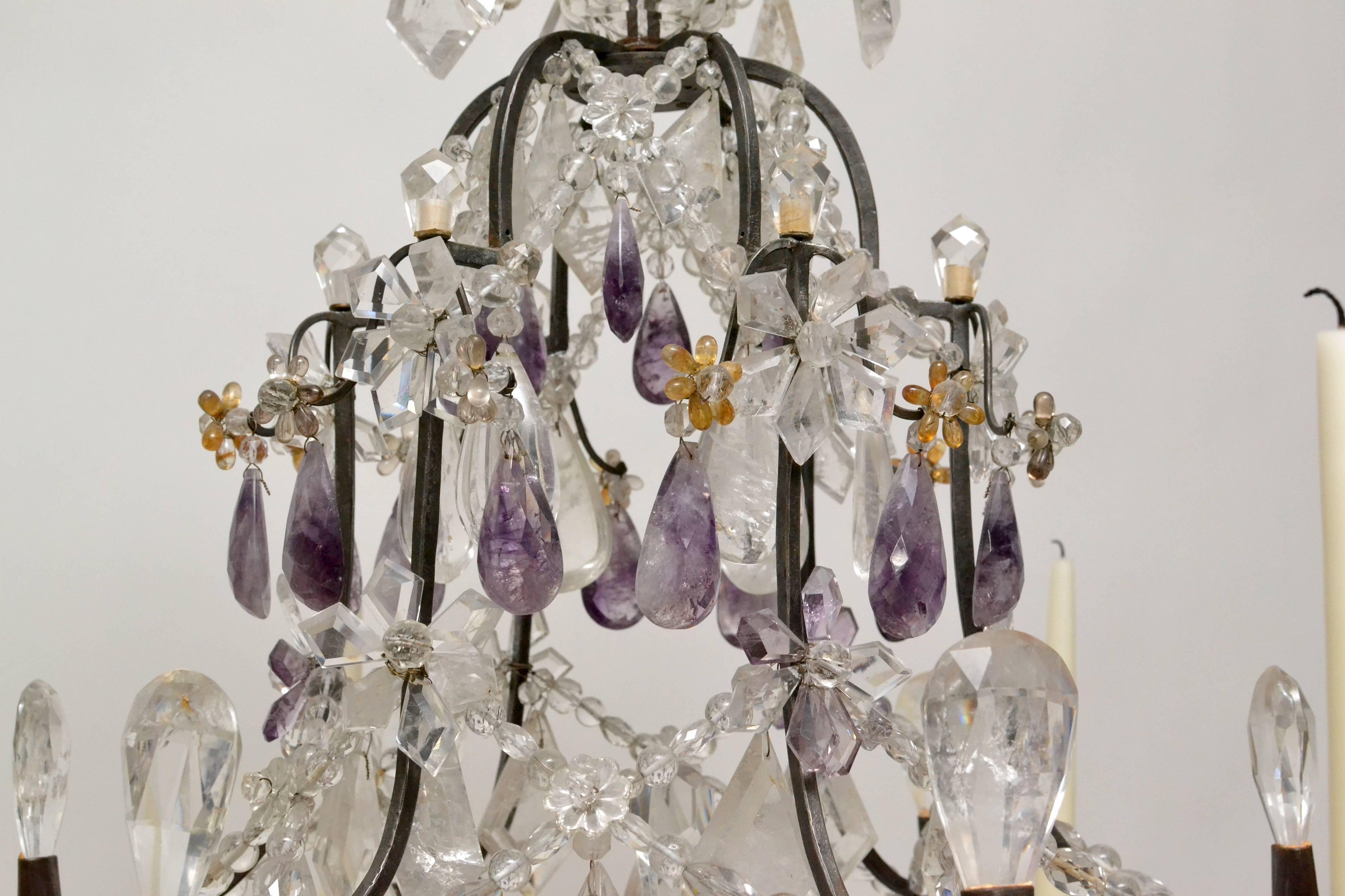 Rock Crystal Chandelier, 19th Century 1