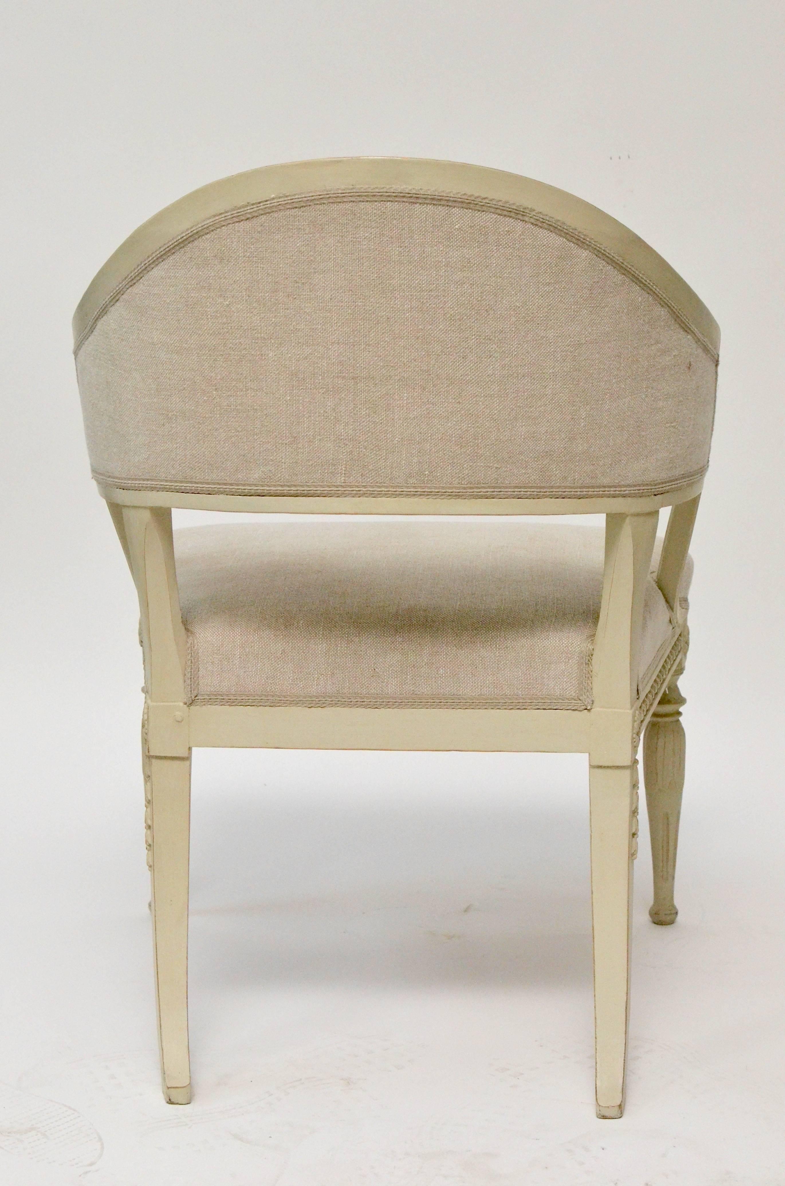 18th Century Pair of Late Gustavian Swedish Armchairs Attributed to Ephraim Stahl, circa 1800