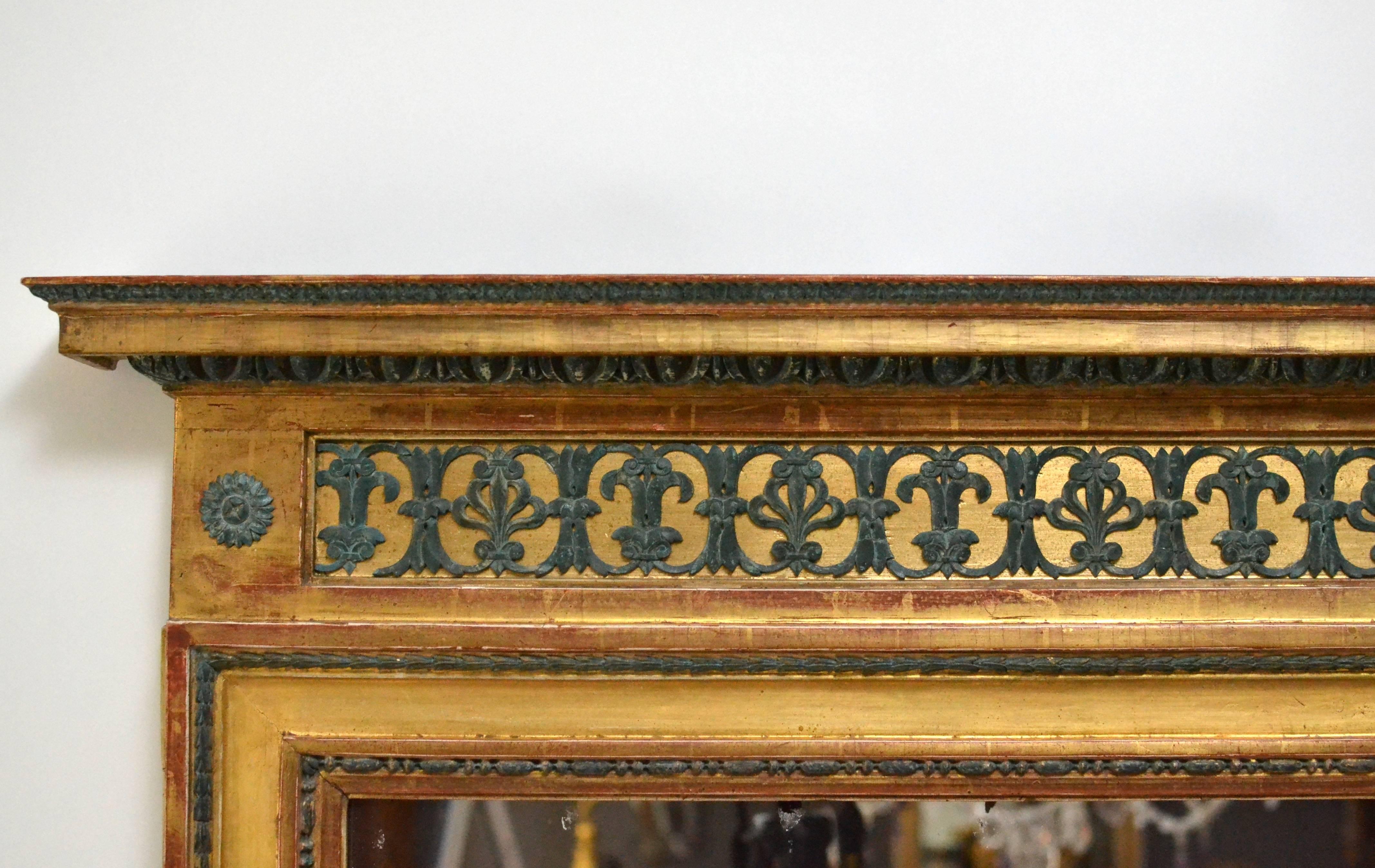 A late Gustavian mirror attributed to Pehr Ljung, Stockholm (1743-1819) from circa 1800.