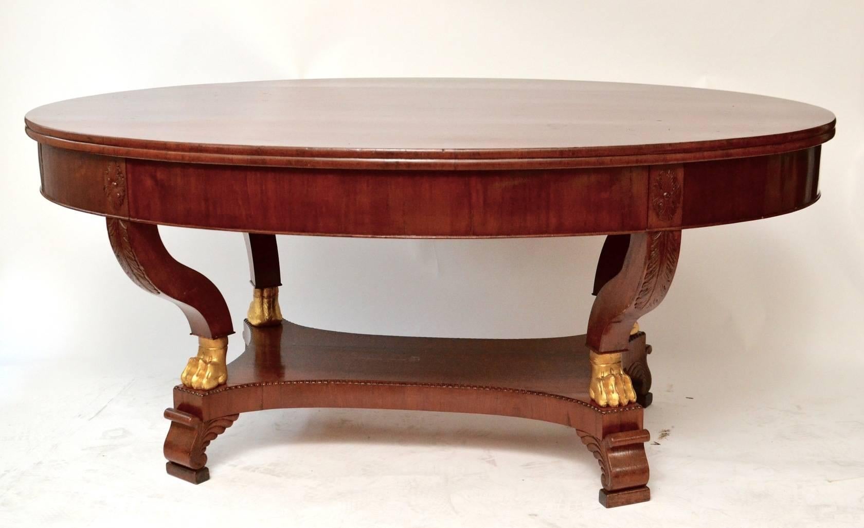 oval library table
