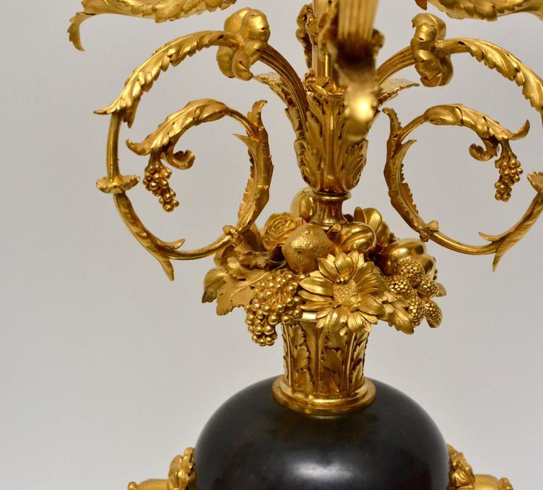 Gilt Important Pair of Louis XVI Candelabra Attributed to Francois Remond