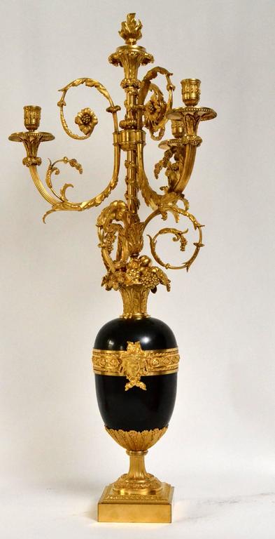 French Important Pair of Louis XVI Candelabra Attributed to Francois Remond