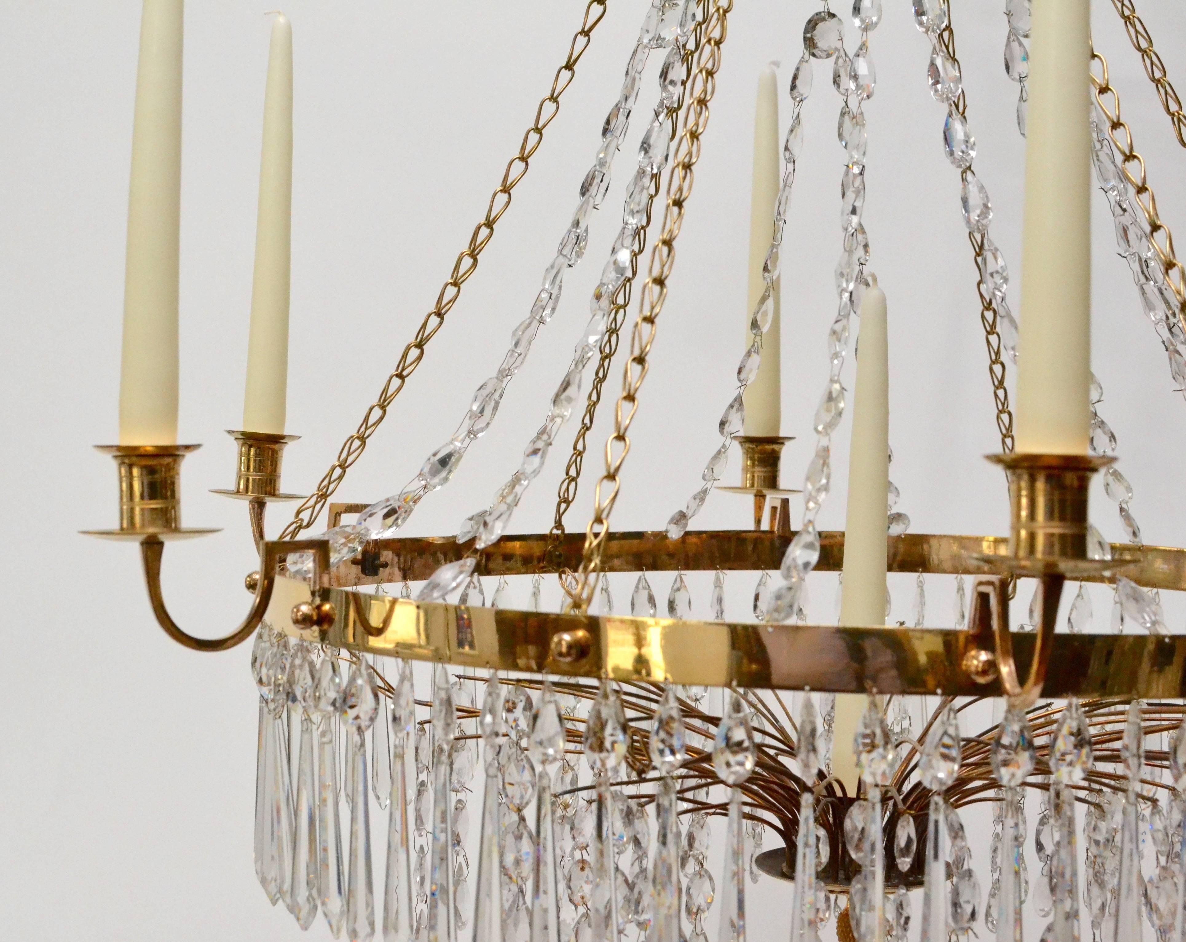 Early 19th Century Swedish Gustavian Chandelier from circa 1800