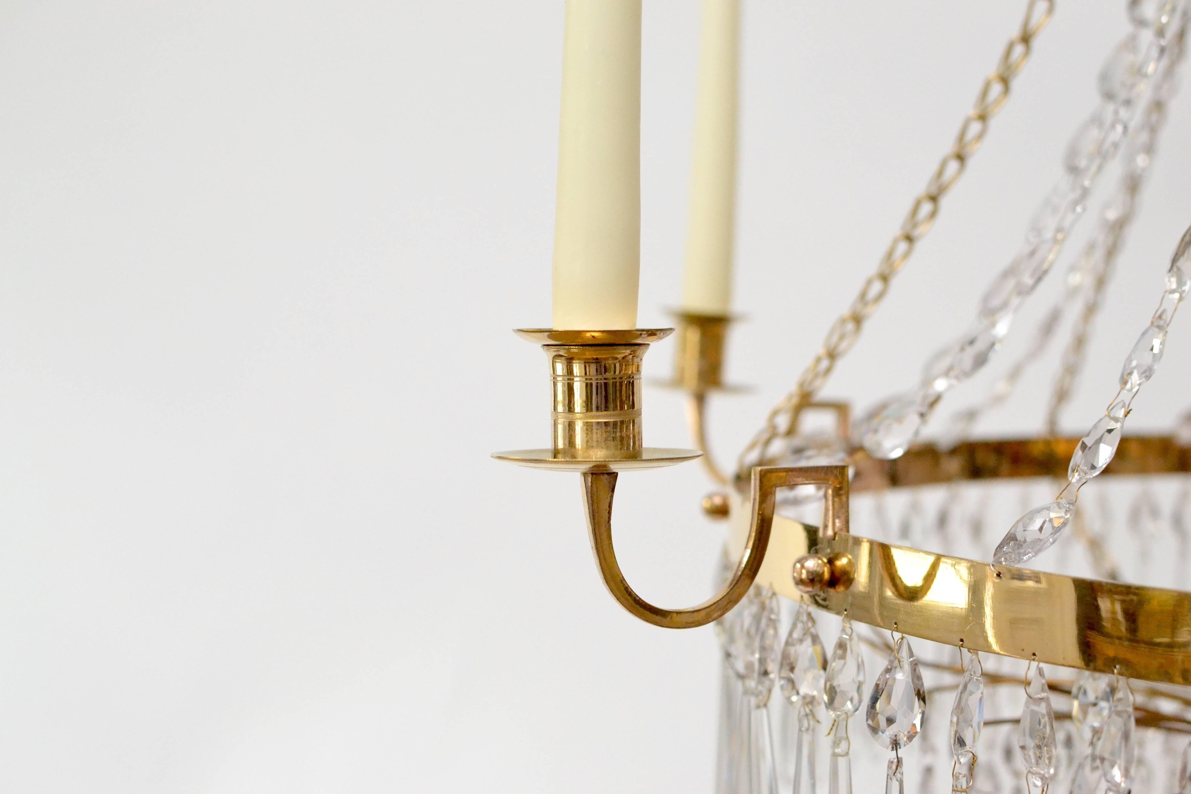 Swedish Gustavian Chandelier from circa 1800 In Excellent Condition In Stockholm, SE