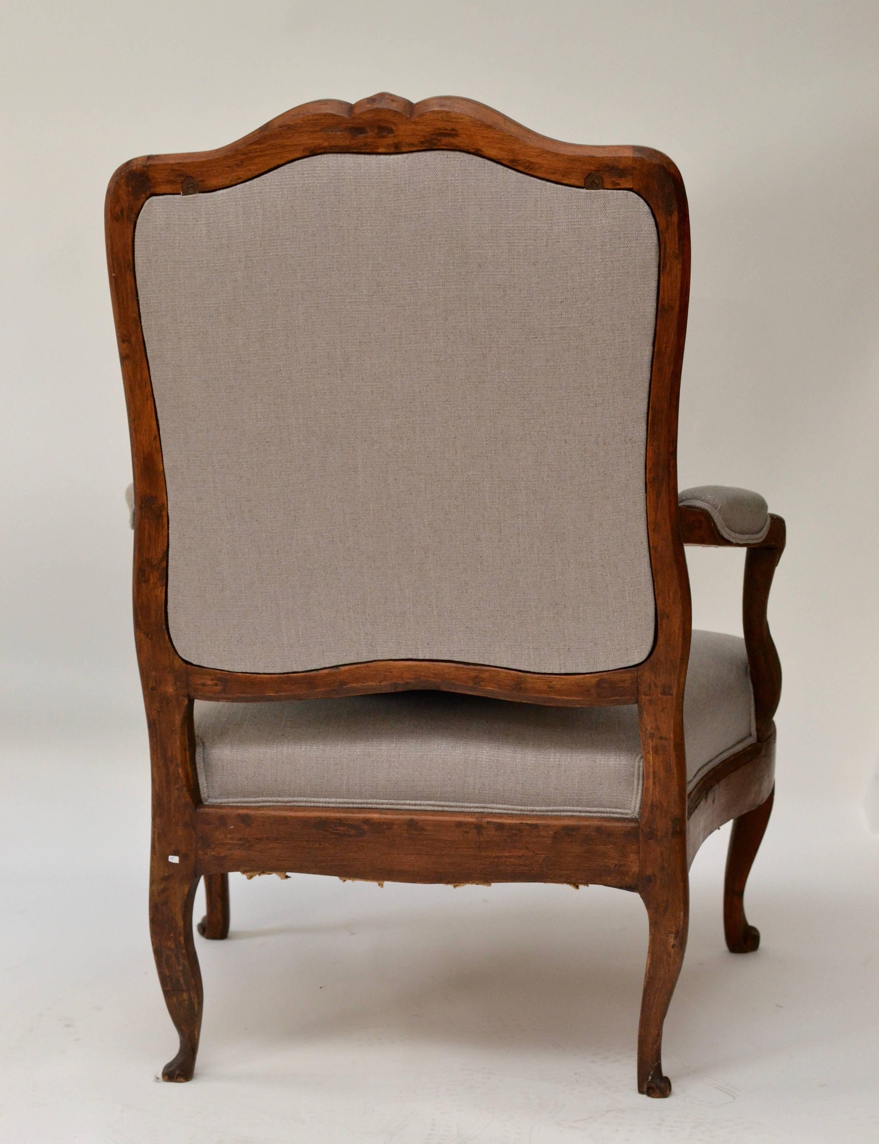 18th Century and Earlier Very Large 18th Century French Rococo Armchair
