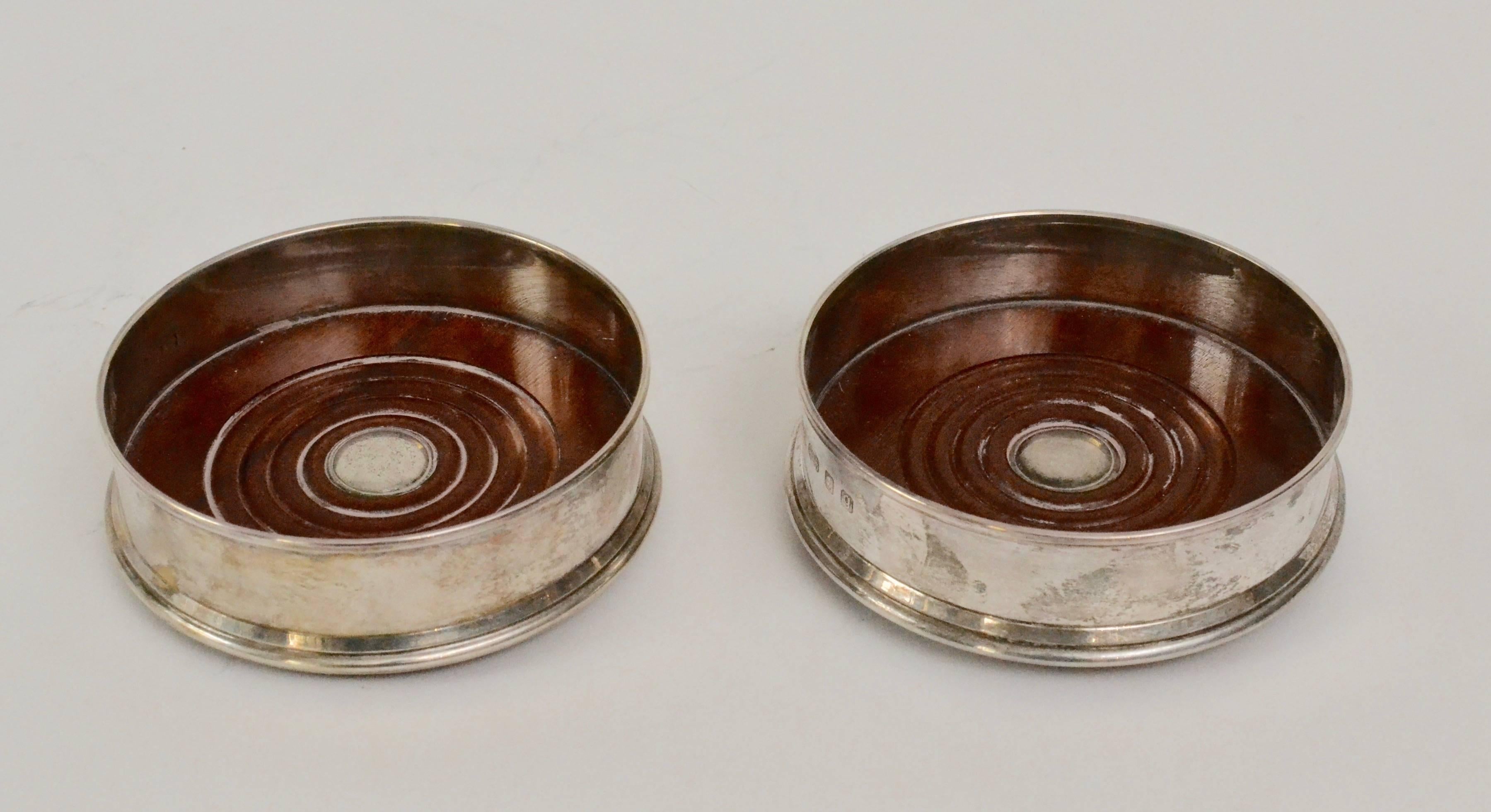 Pair of silver coaters, 19th century.