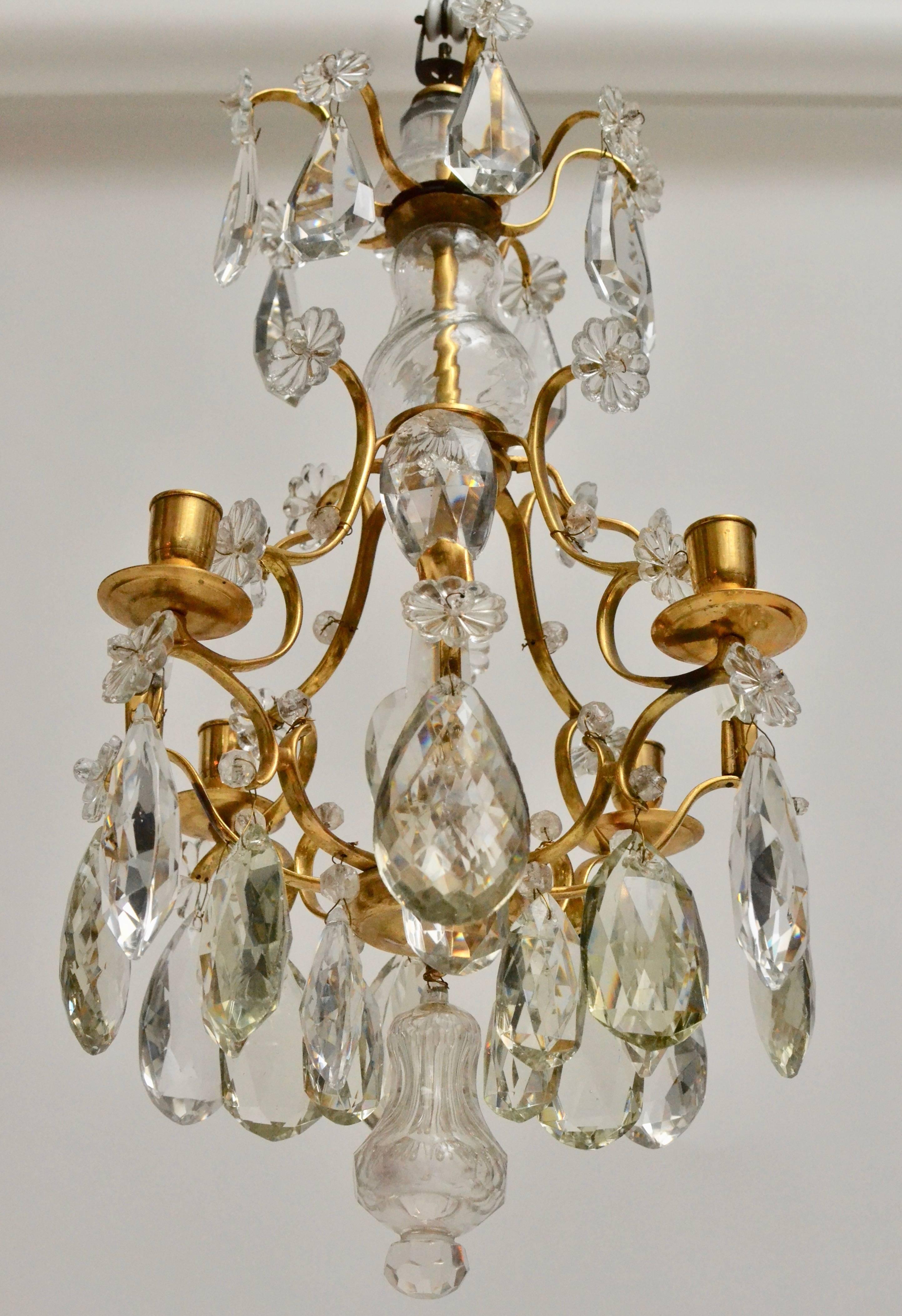 A small Swedish Rococo chandelier, 19th century.