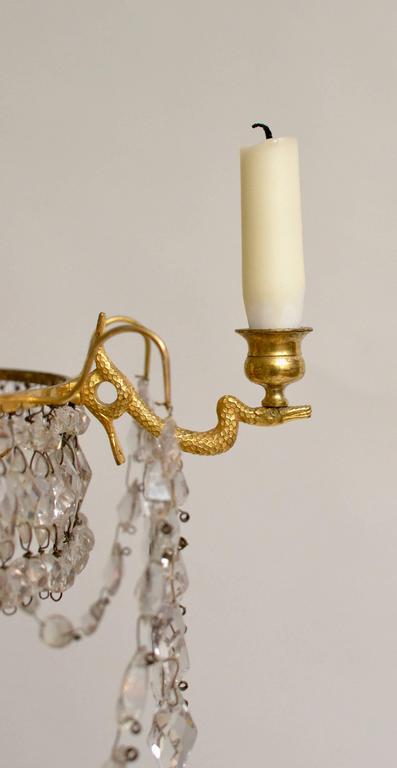 Bronze Russian Empire Rubyglass Lantern Chandelier, 19th Century