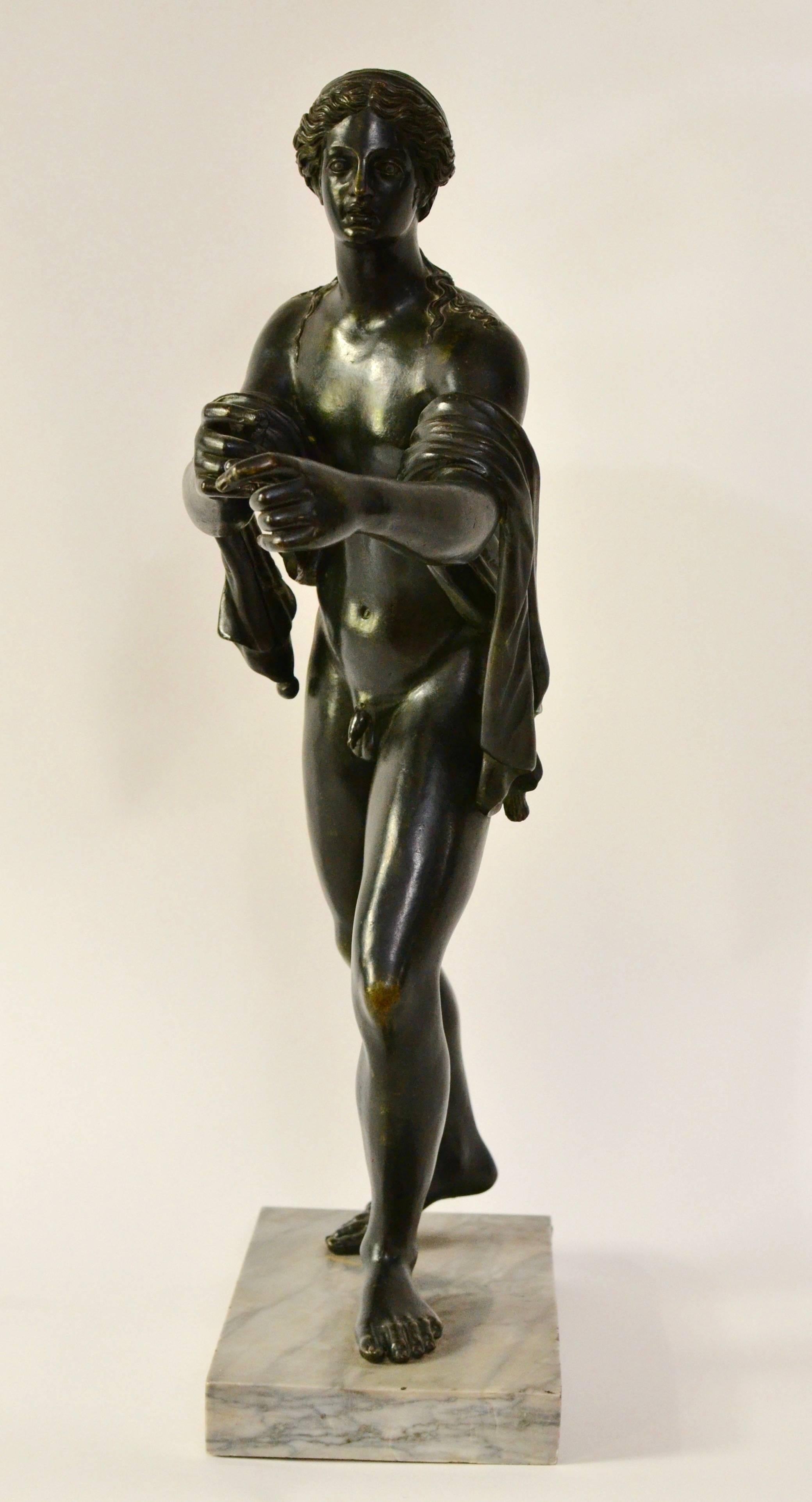 Italian Late 18th or Early 19th Century Grand Tour Bronze Sculpture of Apollo