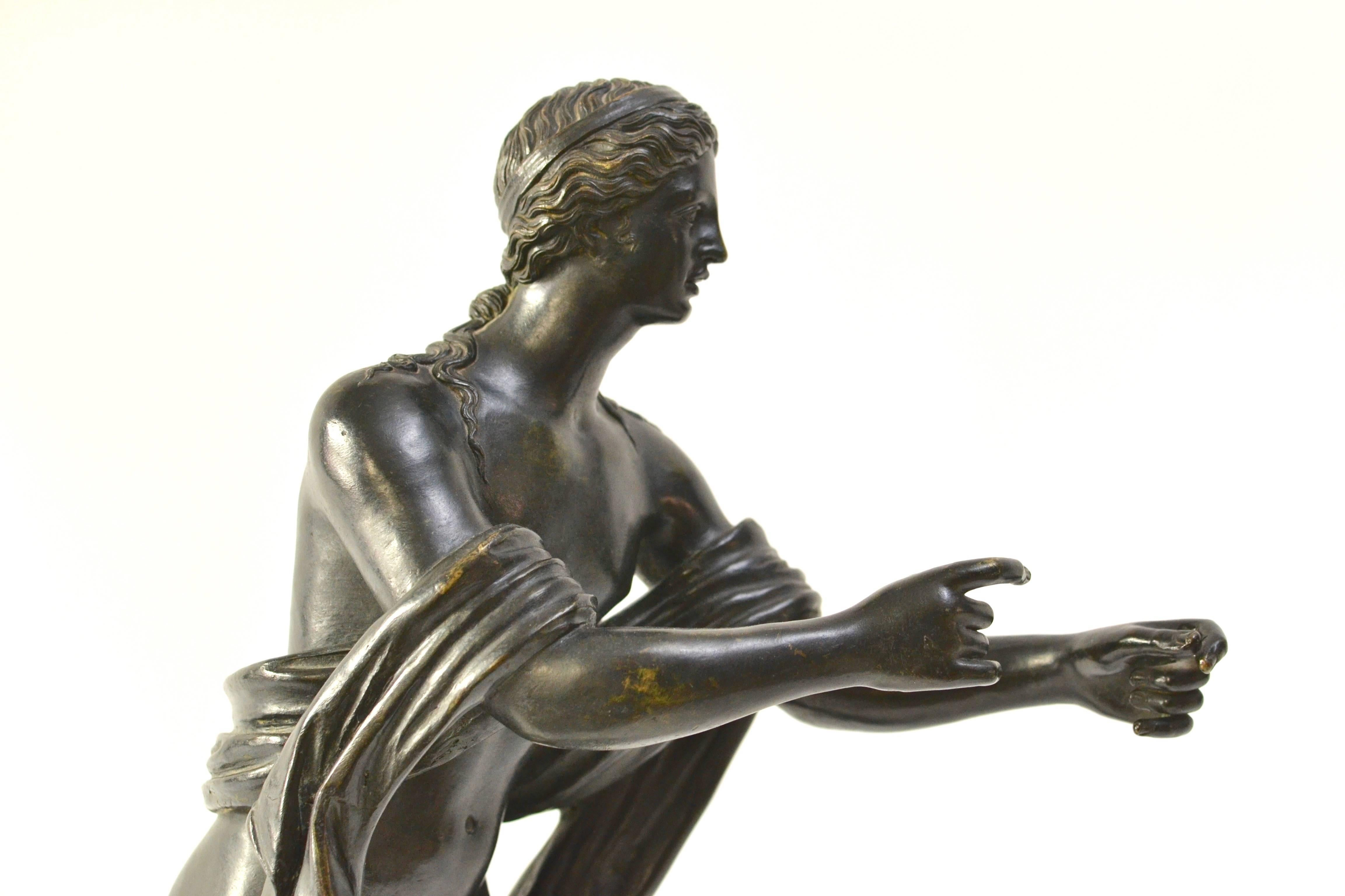 Late 18th or Early 19th Century Grand Tour Bronze Sculpture of Apollo In Good Condition In Stockholm, SE