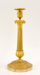 Pair of Gilt Bronze Empire Candlesticks