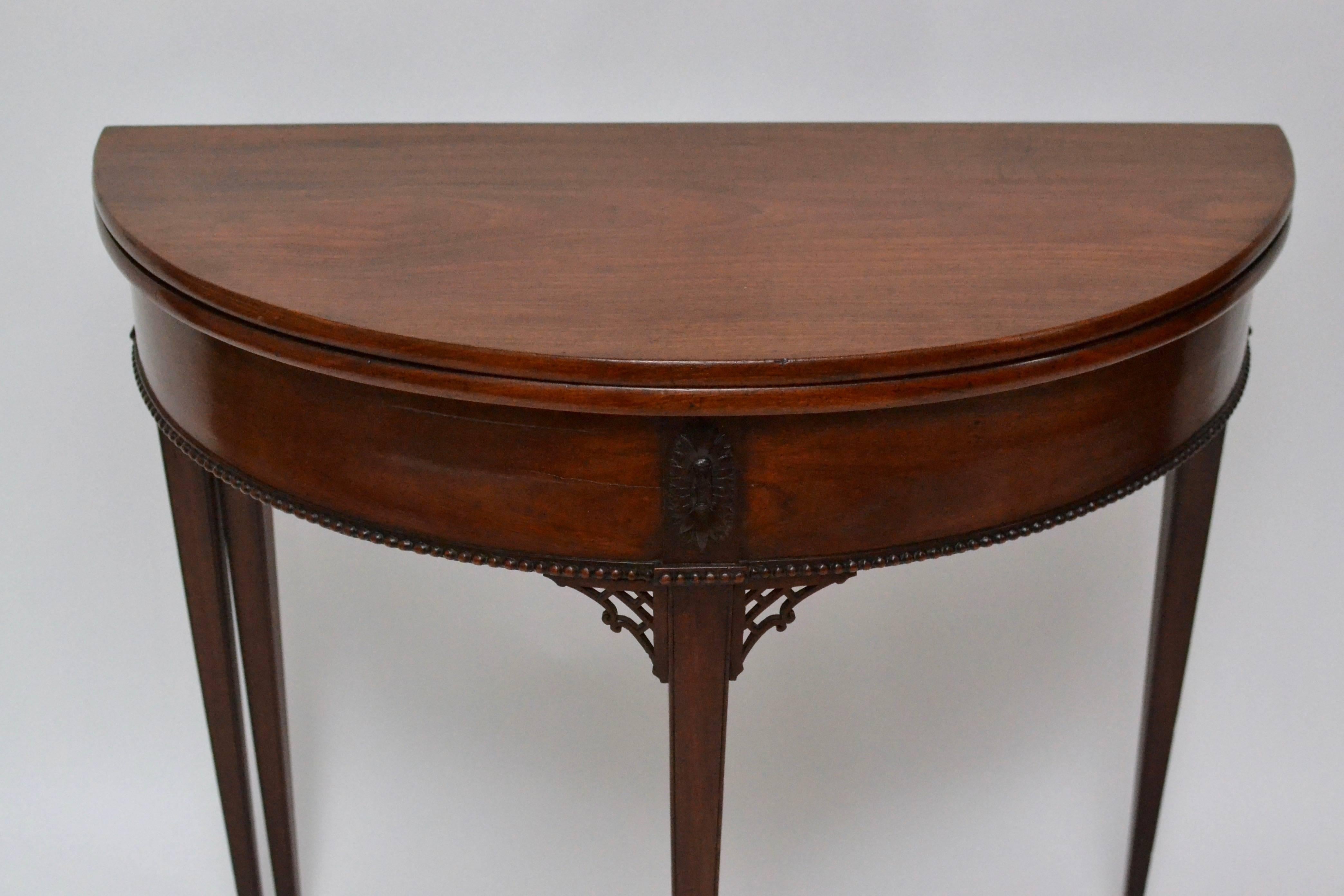 Pair of Gustavian Mahogany Games Tables Attributed to Carl Diedrik Fick 1
