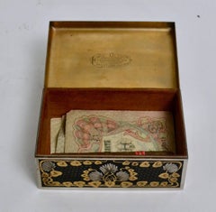 Swedish Cigarrbox, Etched Steel, Early 20th Century