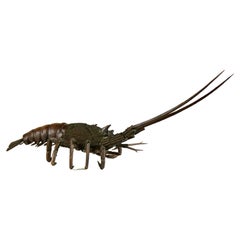 Japanese Wooden Articulated Langouste, 19th C