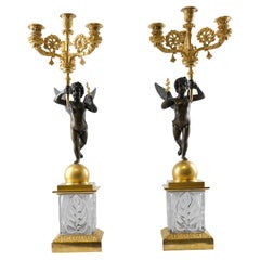 Pair of French Empire Candelabra, ca 1820