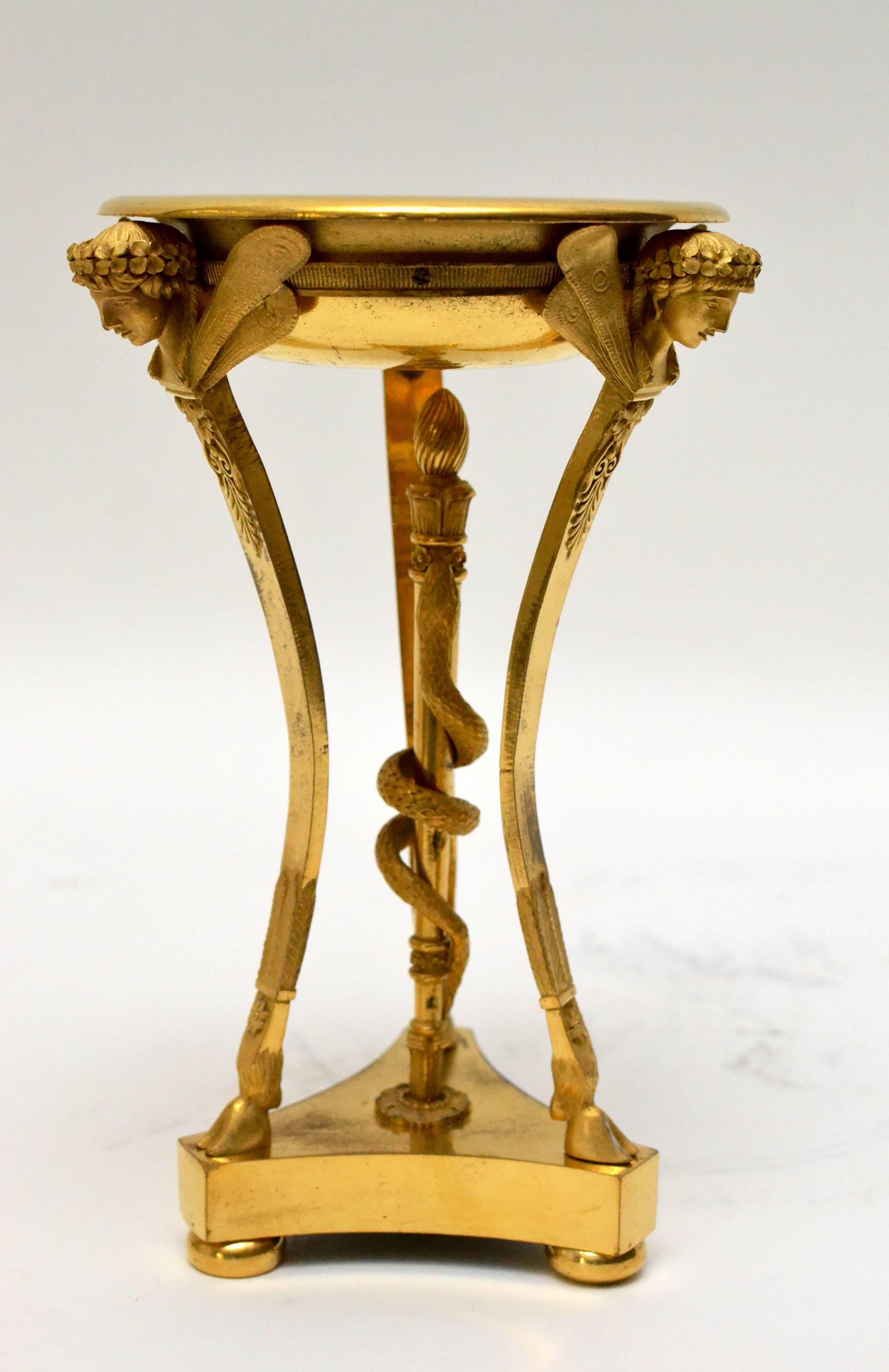 Pair of gilt bronze tazza, early 19th century.