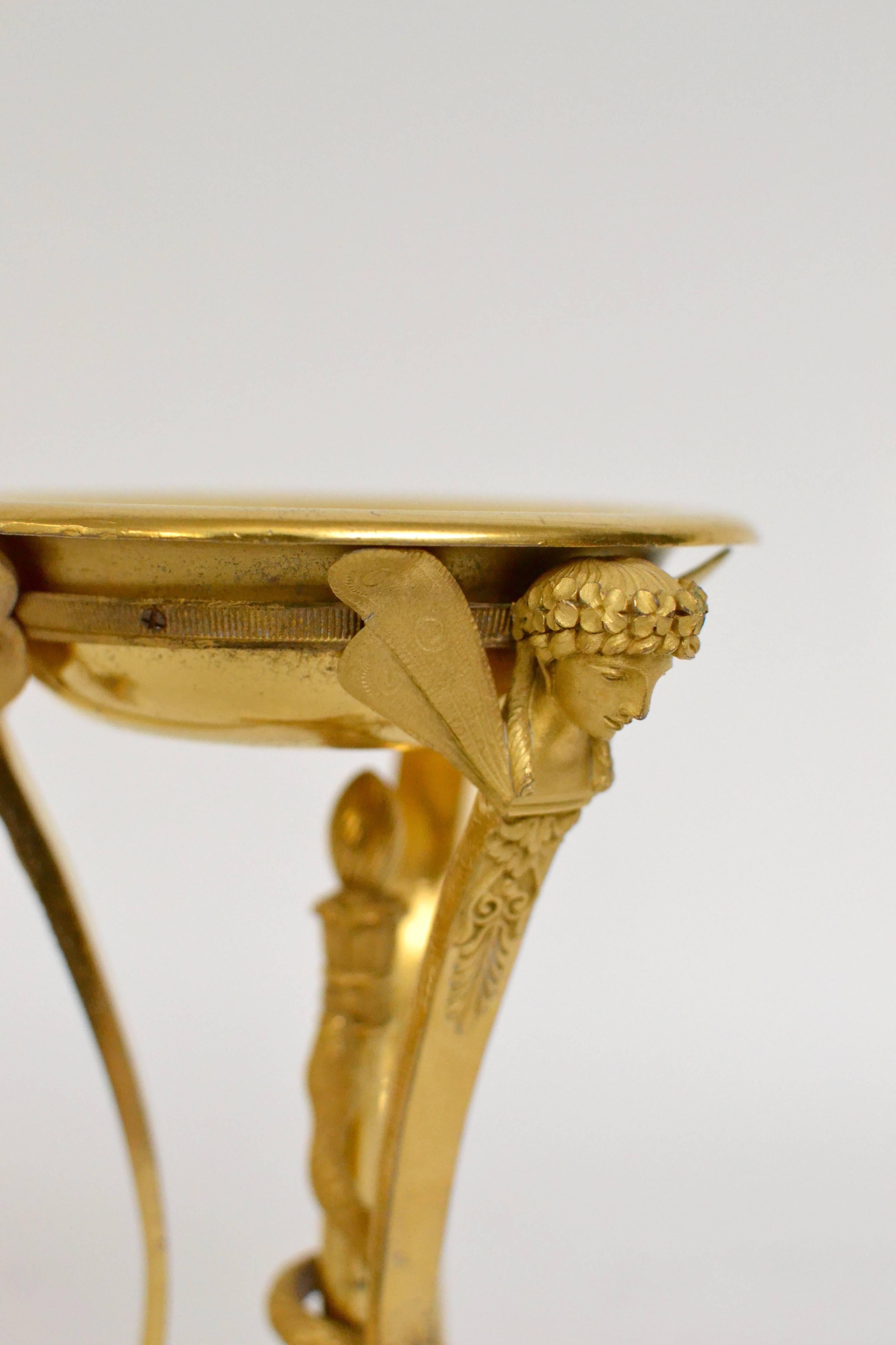 Pair of Empire Gilt Bronze Tazza, Early 19th Century In Excellent Condition In Stockholm, SE