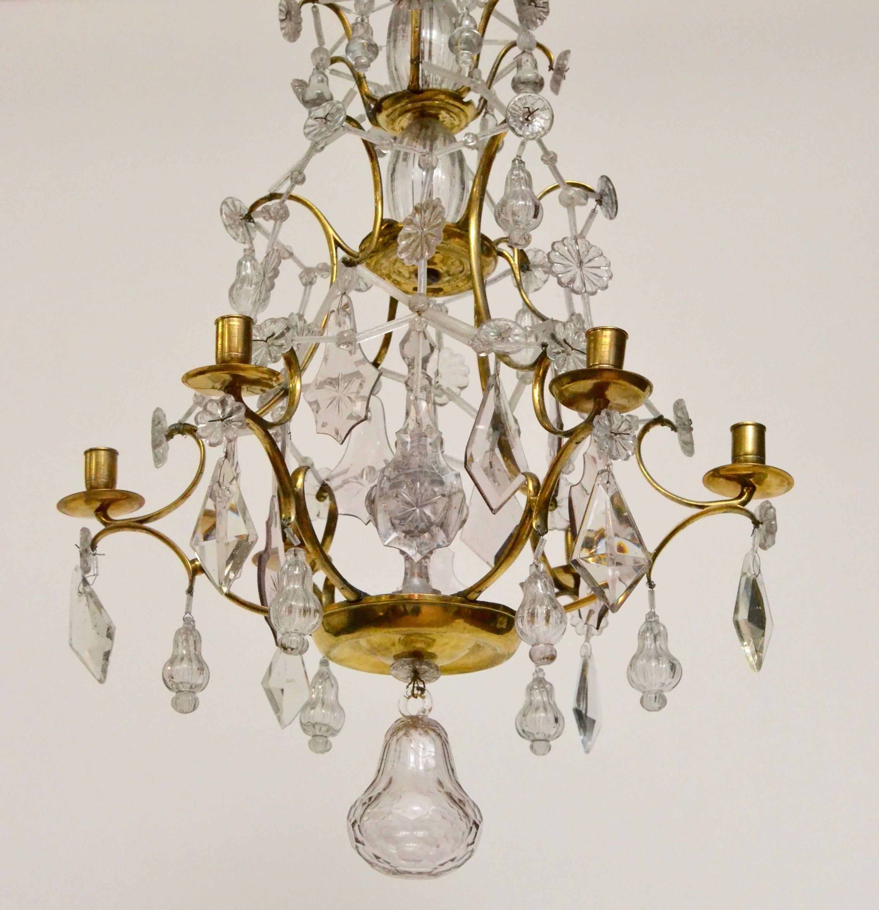 A Swedish Rococo chandelier from the second half of the 18th century.