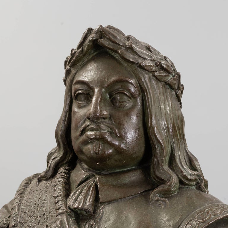 A Life Size Plaster Sculpture of Swedish King Karl X Gustaf, 19th