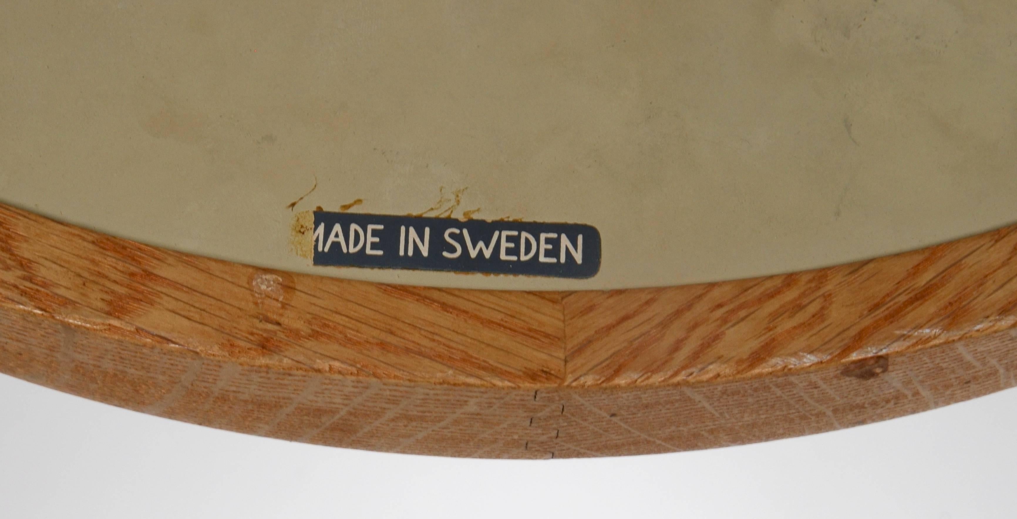 Suédois Miroir de table par Uno & sten Kristiansson pour Luxus of Sweden, années 1960 en vente