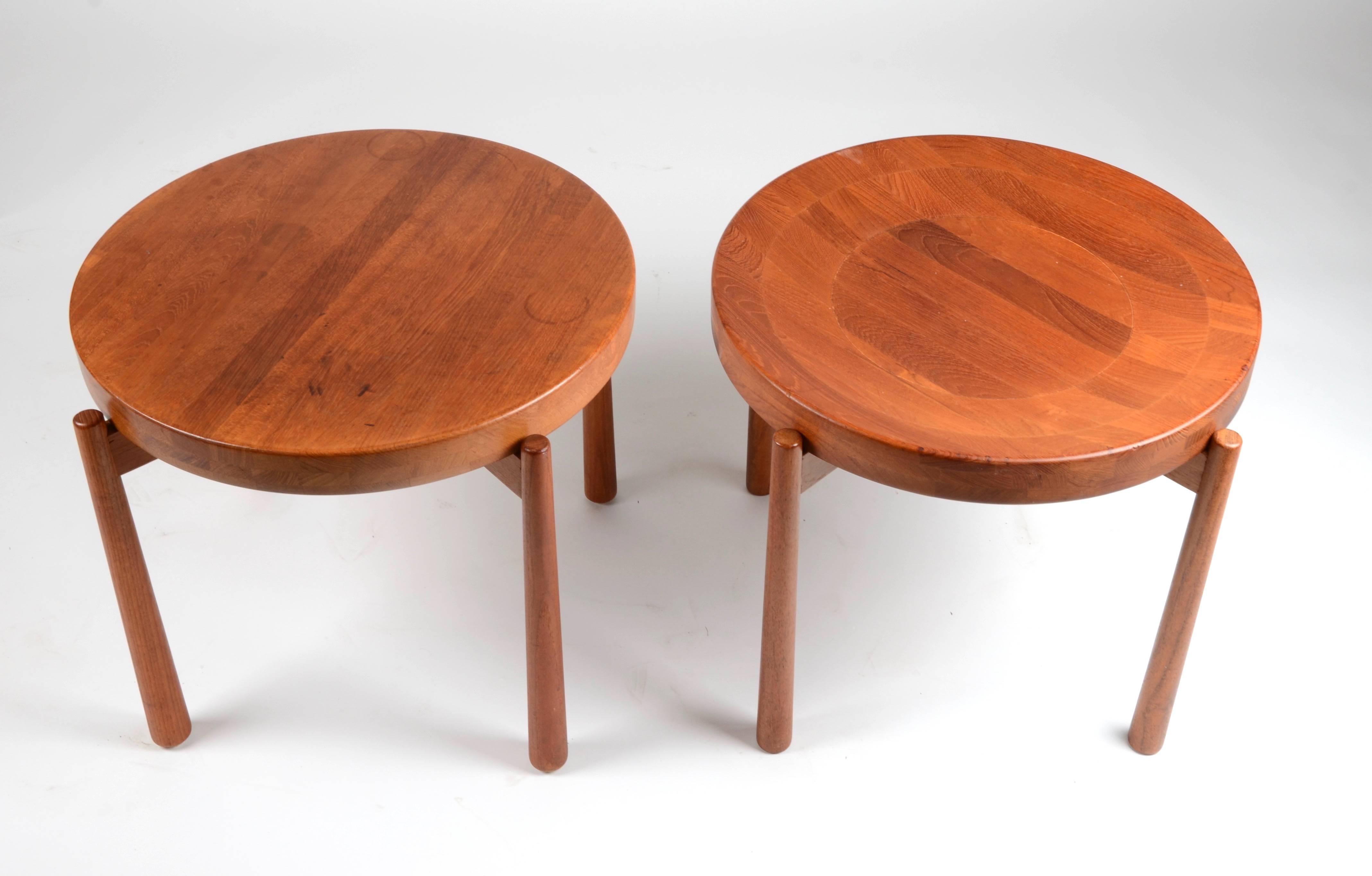 Teak Pair of Tray Tables, in the Style of Jens Quistgaard, Denmark, Mid-1900s For Sale
