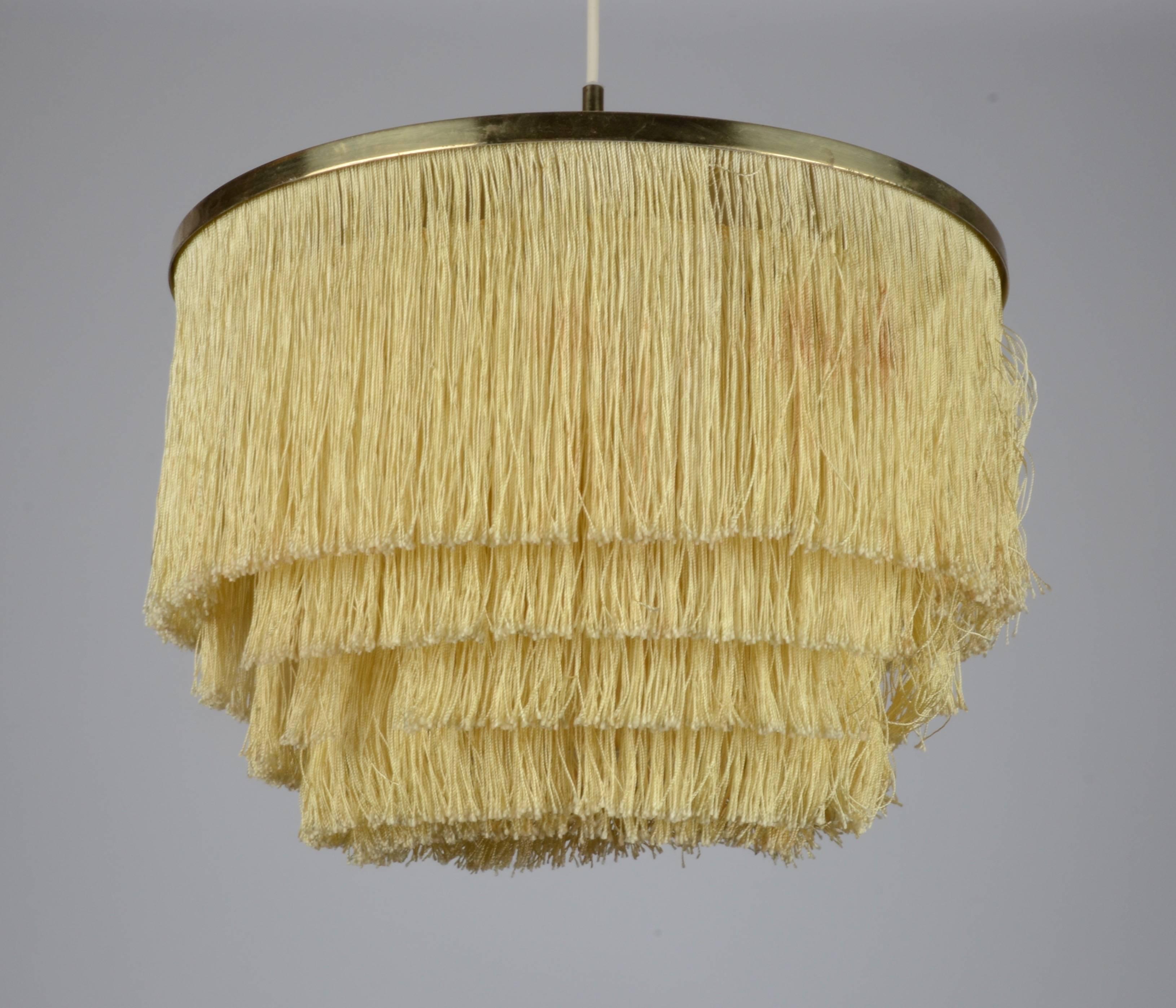 Swedish Fringed Pendant Designed by Hans-Agne Jakobsson for Markaryd, Sweden, 1960s