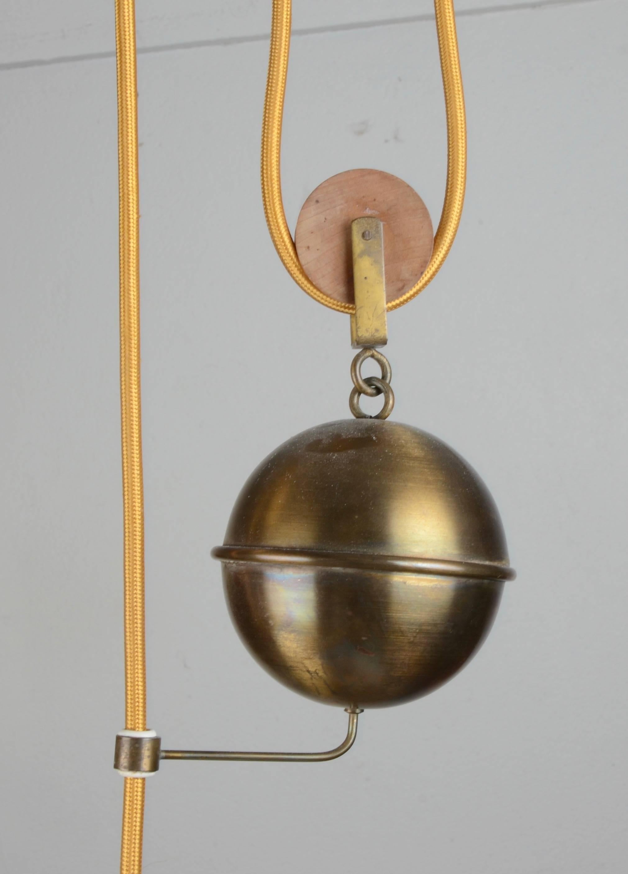 Mid-20th Century Rare Adjustable Pendant, Designed by Josef Frank for Firma Svenskt Tenn
