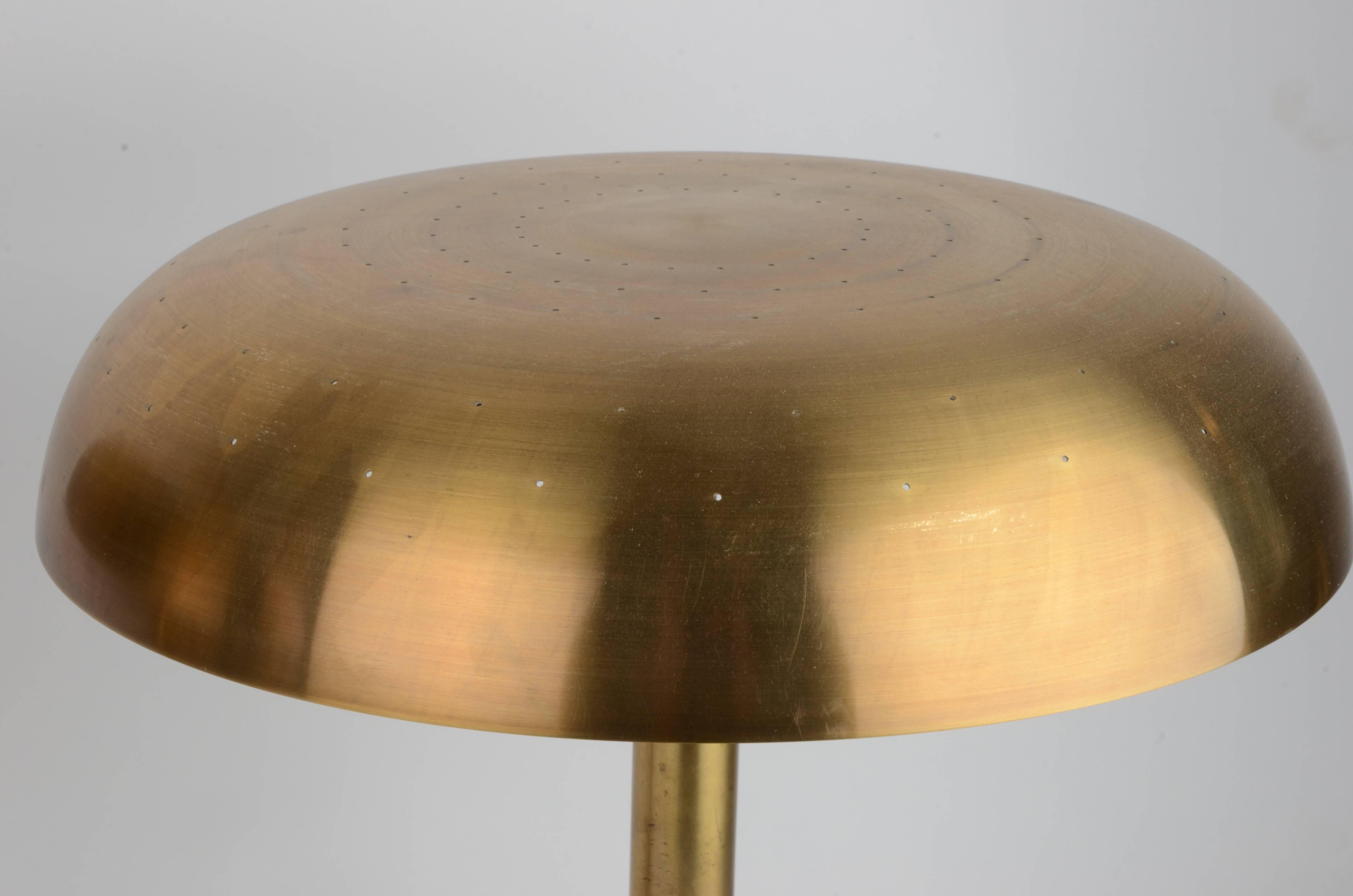 Norwegian Bertil Brisborg, a Pair of Table Lamps, Brass, Sweden, 1950s