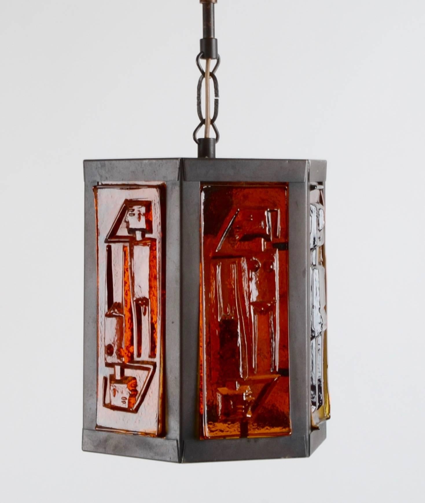 Mid-Century Modern Erik Höglund Pendant for Boda, Sweden, 1960s