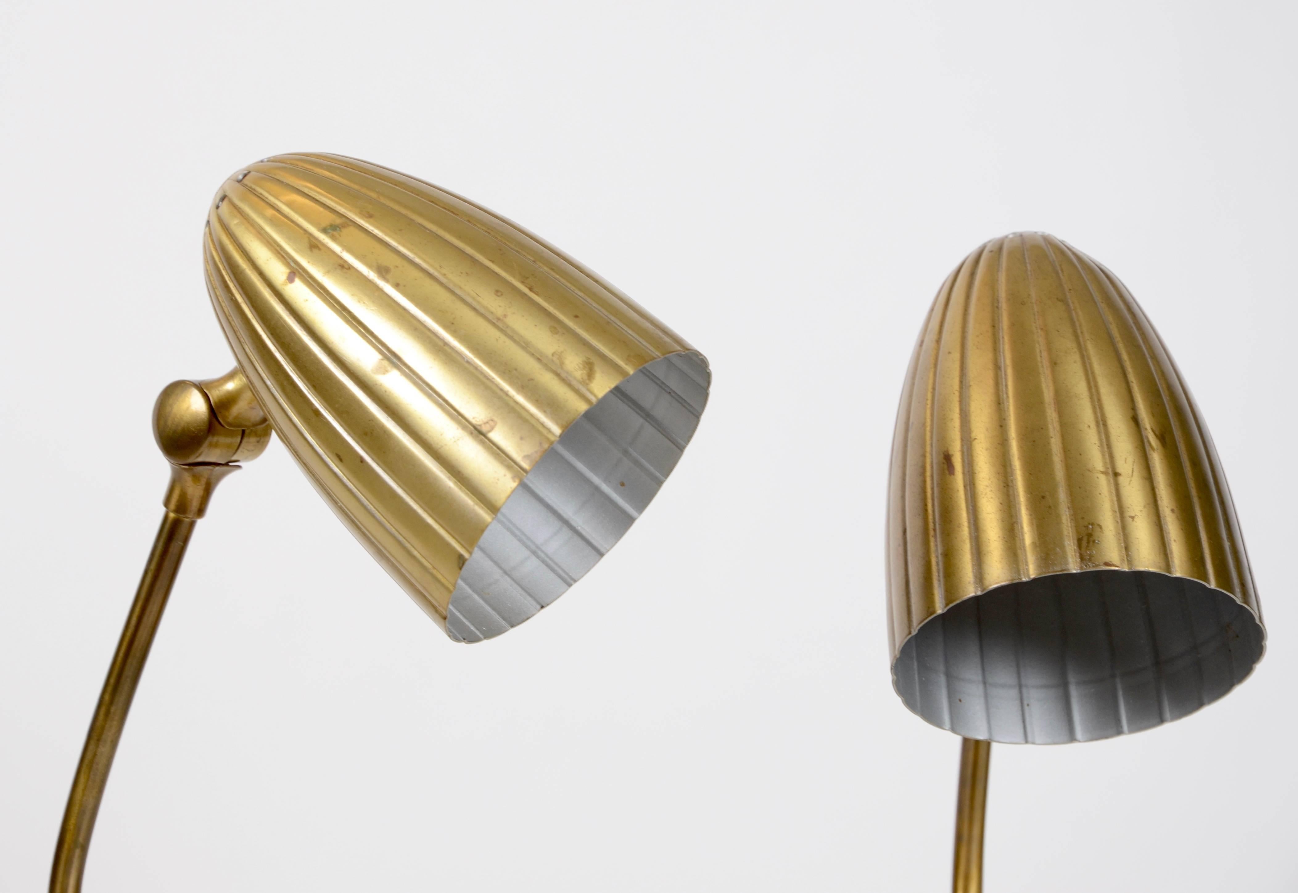 Scandinavian Modern Bohlmarks, Table Lamps, Sweden, 1940s