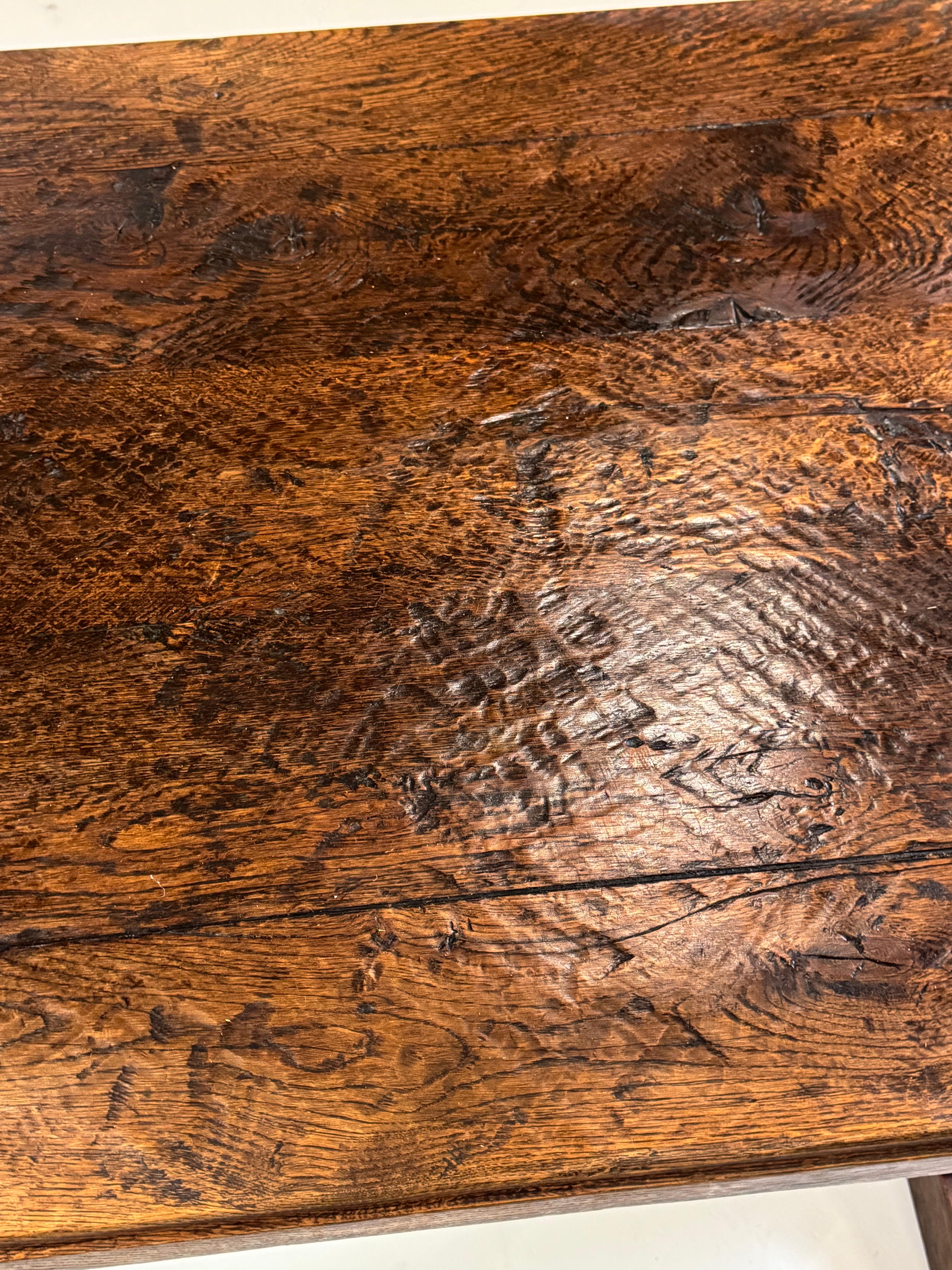 Table monastère belge chêne 230cm Bon état - En vente à MILL, NL
