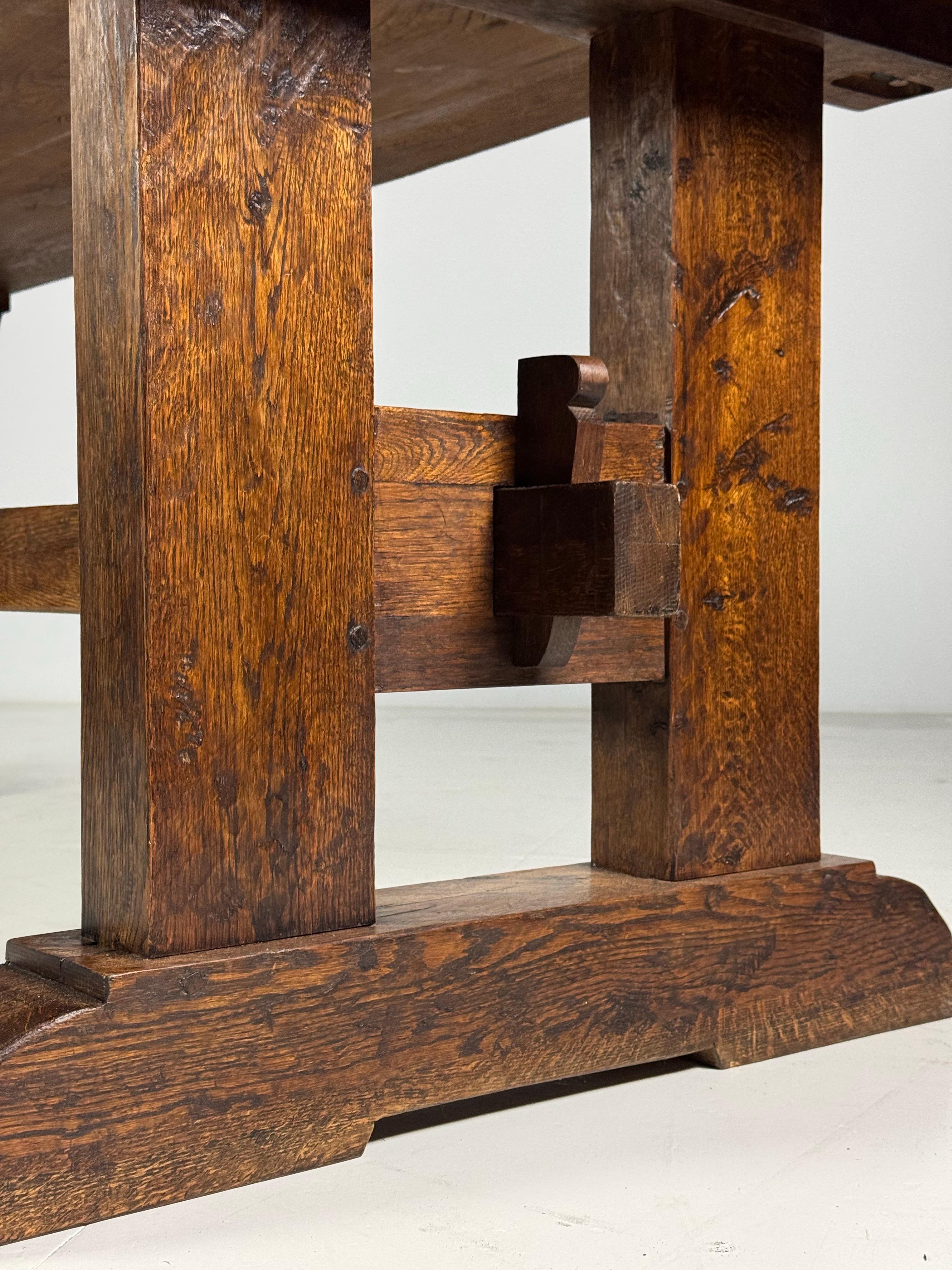 Table monastère belge chêne 230cm en vente 3