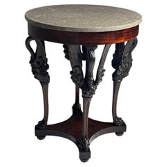 19th-century Empire Gueridon in mahogany