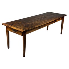 Antique French dining table, 242 cm