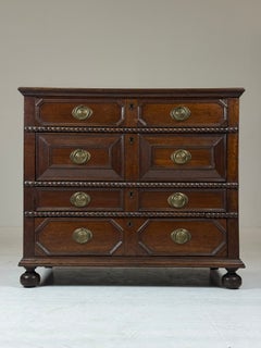 17th-century antique oak chest of drawers