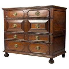 17th-century antique oak chest of drawers